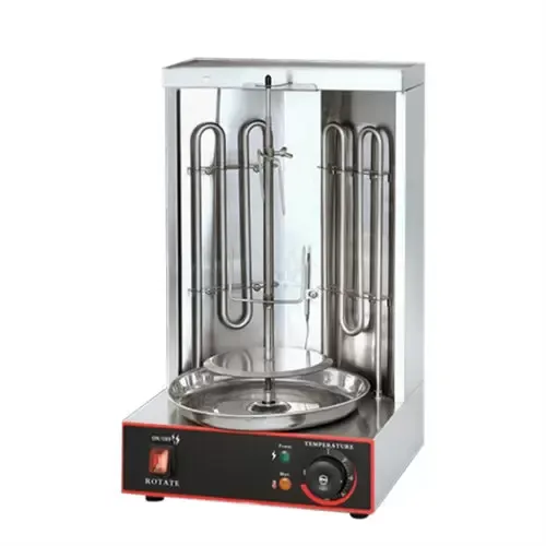 Edelstahl Gyrosmaschine Dönergrill Dönermaschine BBQ 2 Brenner Elektrische Shawarma Grillmaschine