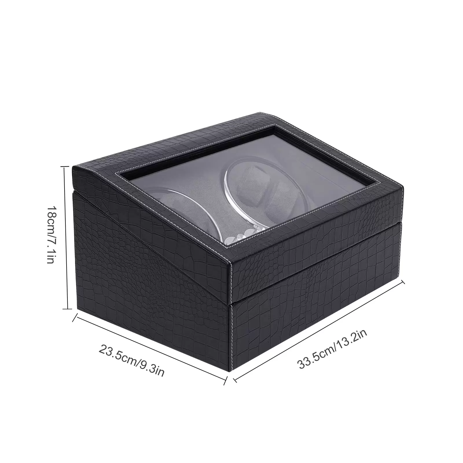 4+6 Uhr Box Automatische Uhrenbeweger aus PU für Uhrenshop Sammler Geschenk Schaukasten 4+6 Uhr Box Automatische Uhrenbeweger aus PU für Uhrenshop Sammler Geschenk Schaukasten