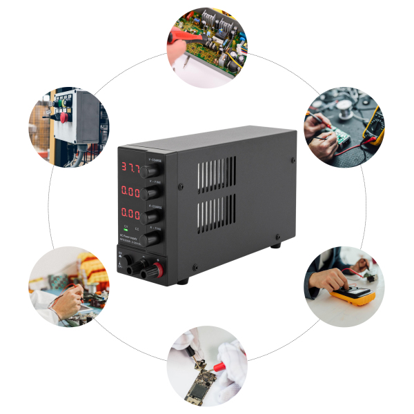 Labornetzteil 0-30 V 0-6 A DC Einstellbares Netzteil Stabilisierte Digitalanzeige Labornetzteil Netzteil Strommessgerät