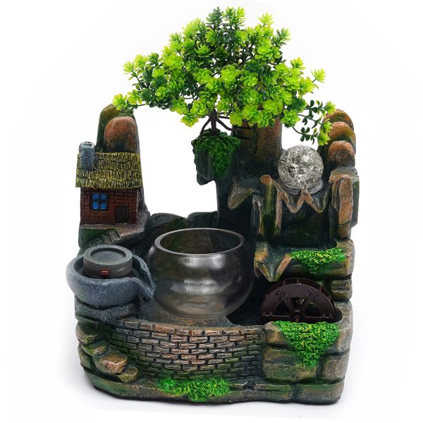 Zimmerbrunnen Brunnen mit Luftbefeuchter Polyresin Tischbrunnen mit Deko-Steingarten Teich Wasserspiel Desktop Wasserfall Zimmerbrunnen Brunnen mit Luftbefeuchter Polyresin Tischbrunnen mit Deko-Steingarten Teich Wasserspiel Desktop Wasserfall