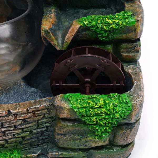 Zimmerbrunnen Brunnen mit Luftbefeuchter Polyresin Tischbrunnen mit Deko-Steingarten Teich Wasserspiel Desktop Wasserfall Zimmerbrunnen Brunnen mit Luftbefeuchter Polyresin Tischbrunnen mit Deko-Steingarten Teich Wasserspiel Desktop Wasserfall