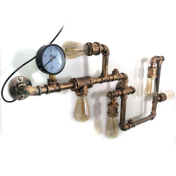 Wasserrohrform Metall Industrielle Kreative Wandleuchten 5 Glühbirnen Industrielampe Wand Lampe 220V Wasserrohrform Metall Industrielle Kreative Wandleuchten 5 Glühbirnen Industrielampe Wand Lampe 220V