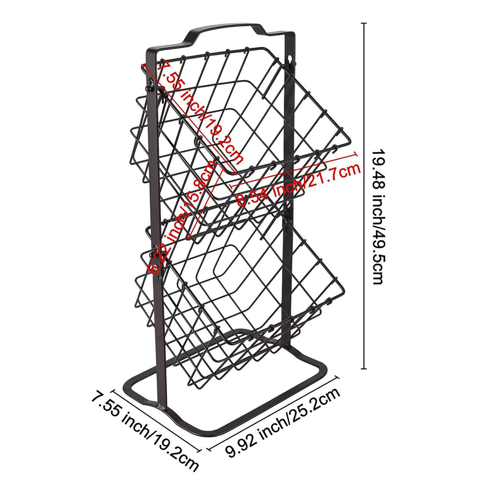 2 Hängen Körbe Obstkorb Metall Swinging Obst Gemüse Schale Korb Rack 2 Hängen Körbe Obstkorb Metall Swinging Obst Gemüse Schale Korb Rack