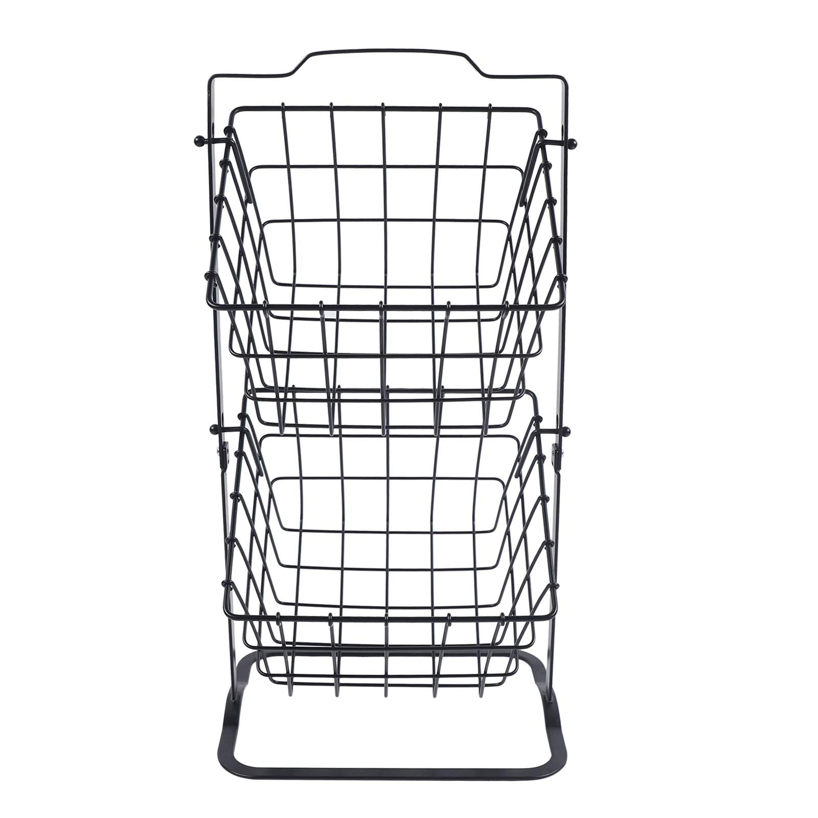 2 Hängen Körbe Obstkorb Metall Swinging Obst Gemüse Schale Korb Rack 2 Hängen Körbe Obstkorb Metall Swinging Obst Gemüse Schale Korb Rack