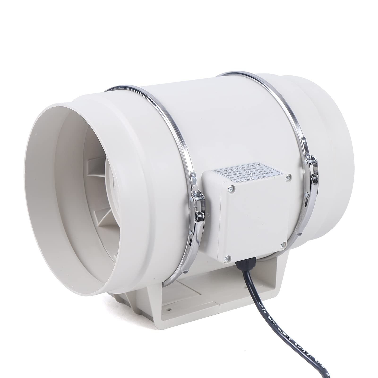 200 mm Ablüfter Rohrventilator mit Kugellager Ventilator Lüfter Vents,Rohrlüfter 900 m³/h 2600 U/min