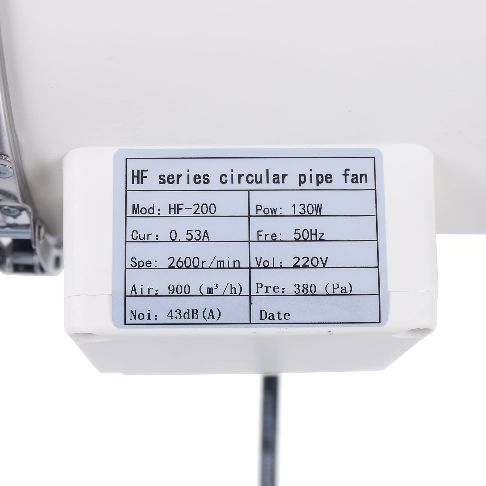 200 mm Ablüfter Rohrventilator mit Kugellager Ventilator Lüfter Vents,Rohrlüfter 900 m³/h 2600 U/min
