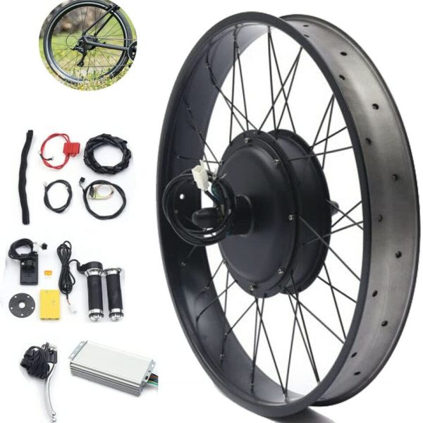 E-Bike Umbausatz Hinterrad Elektro-Fahrrad Satz 26 Zoll 48V Elektrofahrrad Ebike Motor 1500W