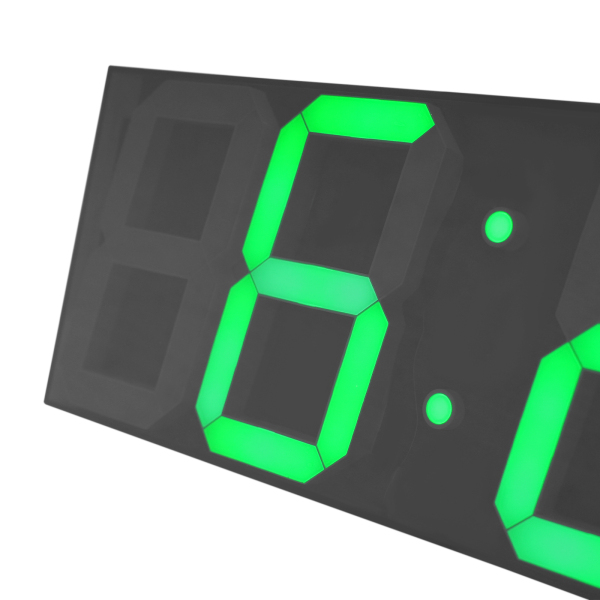 LED-Digitaluhr, LED-Wanduhr, LED-Digitaluhr mit Fernbedienung für Wohnzimmer, Büros – Grüne Schrift