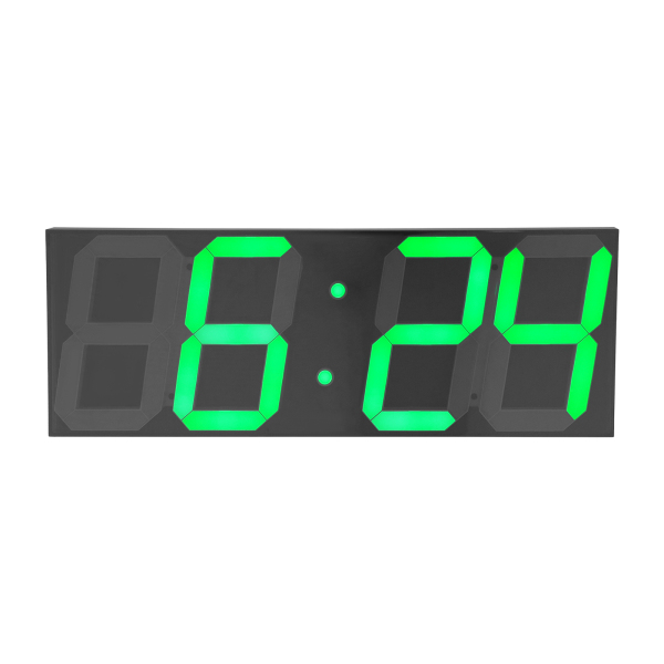 LED-Digitaluhr, LED-Wanduhr, LED-Digitaluhr mit Fernbedienung für Wohnzimmer, Büros – Grüne Schrift