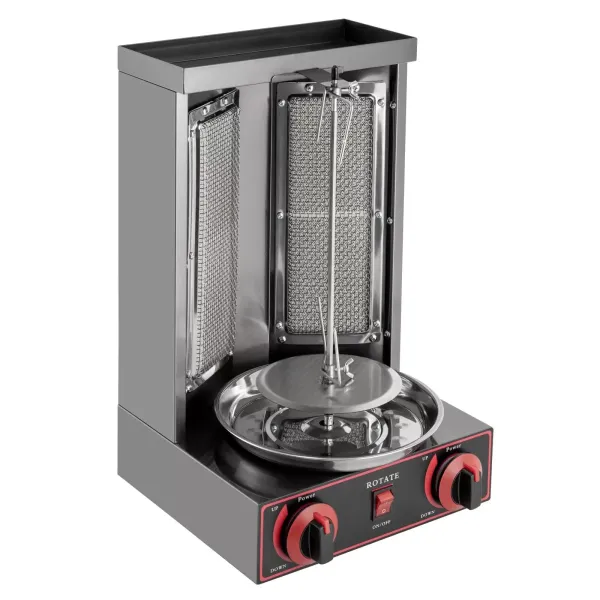 Kitneed Dönergrill Gas Kebab Machine, Elektrische LPG Kebab Maschine Vertical Gyrosgrill Grillofen