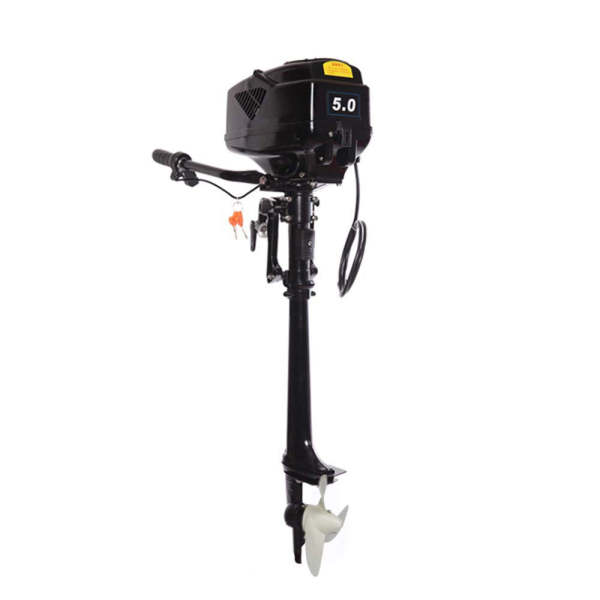 1200W 48V Outboard Motor Außenborder Motor Benzinmotor Bootsmotor, Schalldämpfer, Omni Direktionaler Drehjoystick