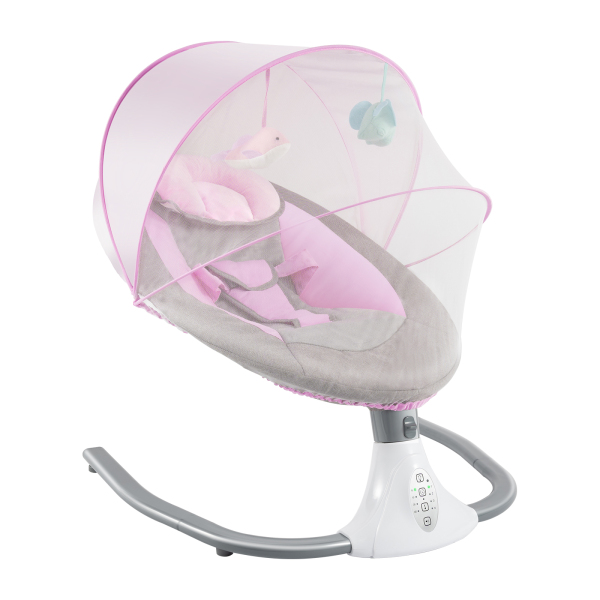 Schaukelstuhl Geschwindigkeitsverstellbare Baby Schaukelstuhl Mit Musik Timer für 0-12 Monate 3-12KG Baby
