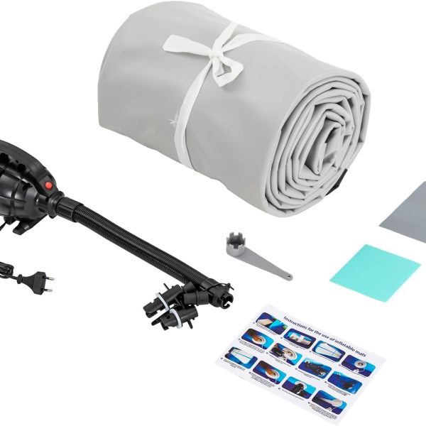KITNEED 1*3m Turnmatte Aufblasbar Yogamatte Gymnastikmatte Trainingsmatte mit Luftpumpe