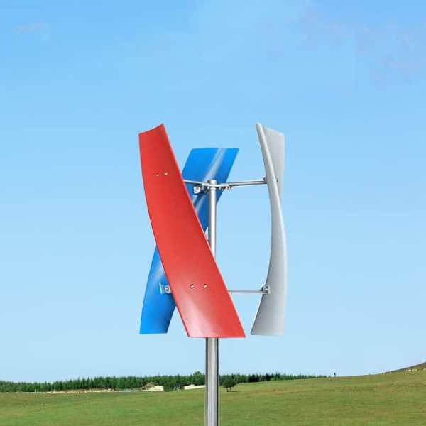 KITNEED Windgenerator Power-Turbine Vertikal 3-Klinge mit Regler 24V 400W Vertikale Windgenerator