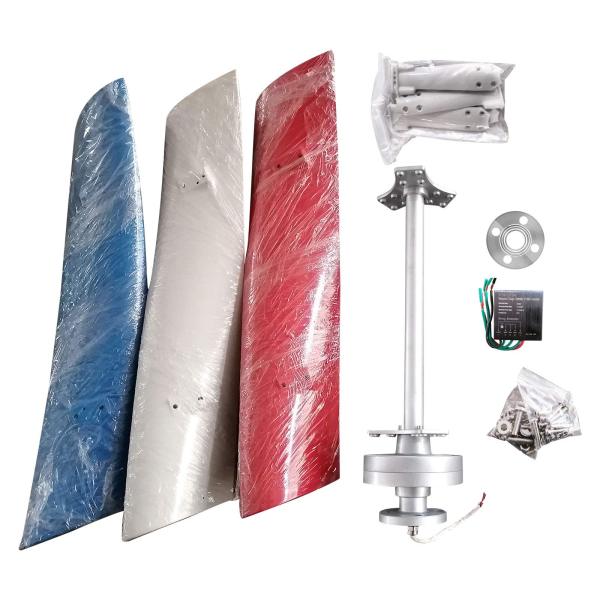 KITNEED Windgenerator Power-Turbine Vertikal 3-Klinge mit Regler 24V 400W Vertikale Windgenerator